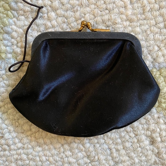 Vintage HL Harry Levine Gold Lamé Evening Handbag & Attached Coin Purse - Picture 13 of 16